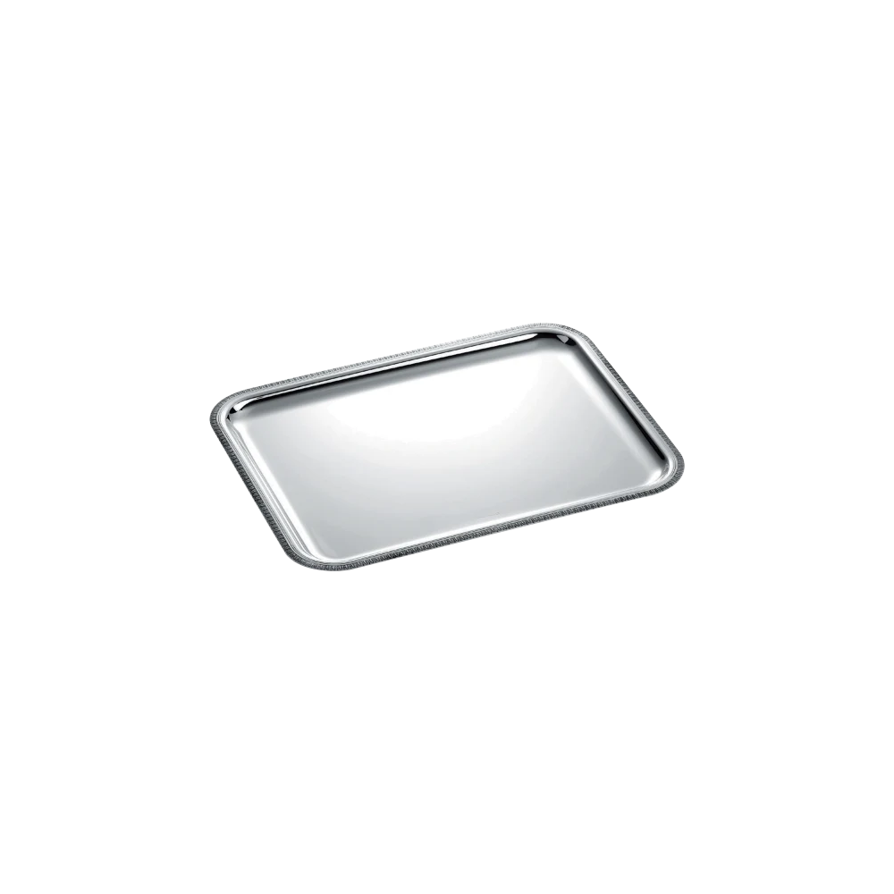 Plateau rectangulaire argenté Grand format