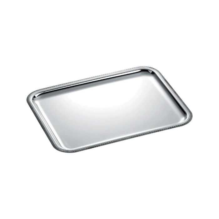 Plateau rectangulaire argenté Grand format