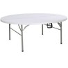 Table blanche ronde pliante 1,8m de diamètre