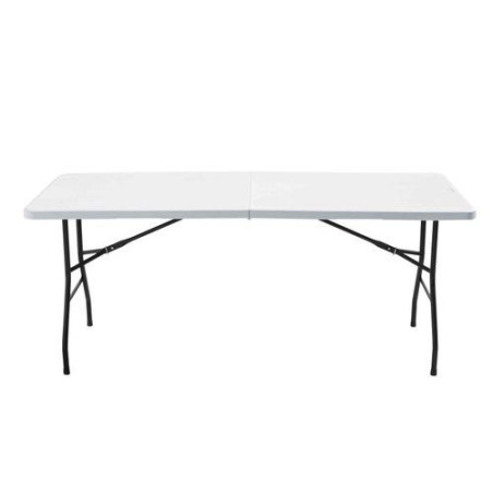 Table blanche rectangulaire pliante 1,8m de longueur