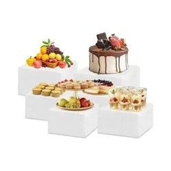 Présentoirs blanc appéritif buffet 1 lot de 5 pièces
