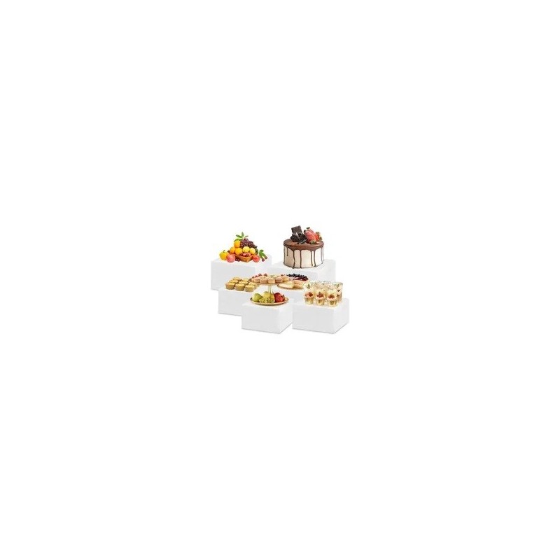 Présentoirs blanc appéritif buffet 1 lot de 5 pièces