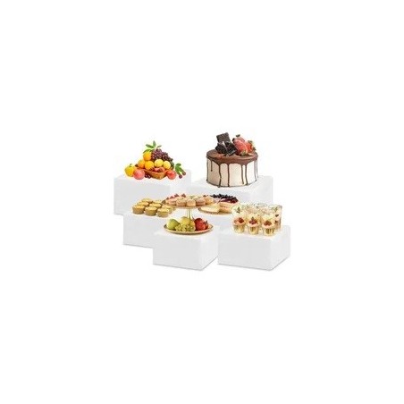 Présentoirs blanc appéritif buffet 1 lot de 5 pièces