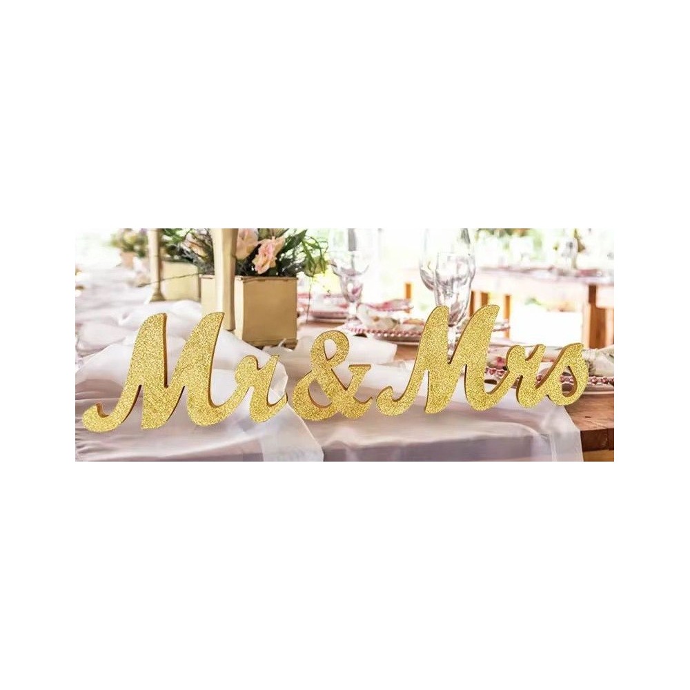 Mr & Mrs pour Table de Mariage
