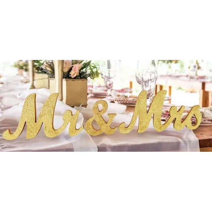 Mr & Mrs pour Table de Mariage