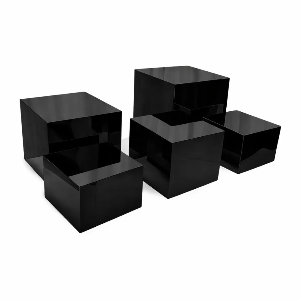 Présentoirs noir appéritif buffet 1 lot de 5 pièces